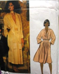 1223 DIOR SURPLICE DRESS LENGTHS,FLARE SKIRT,SCARF PATTERN 12